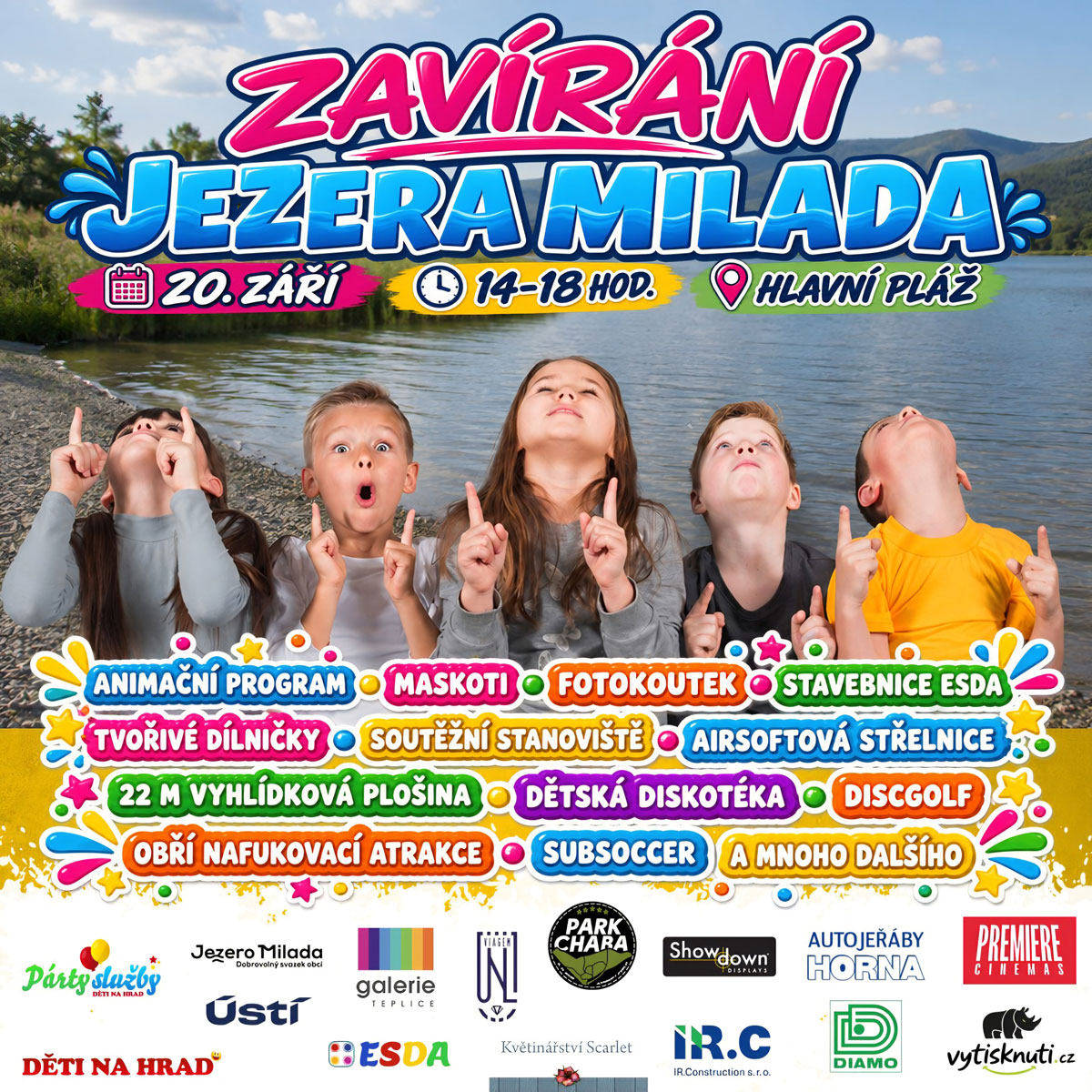 Zavírání jezera Milada 2026
